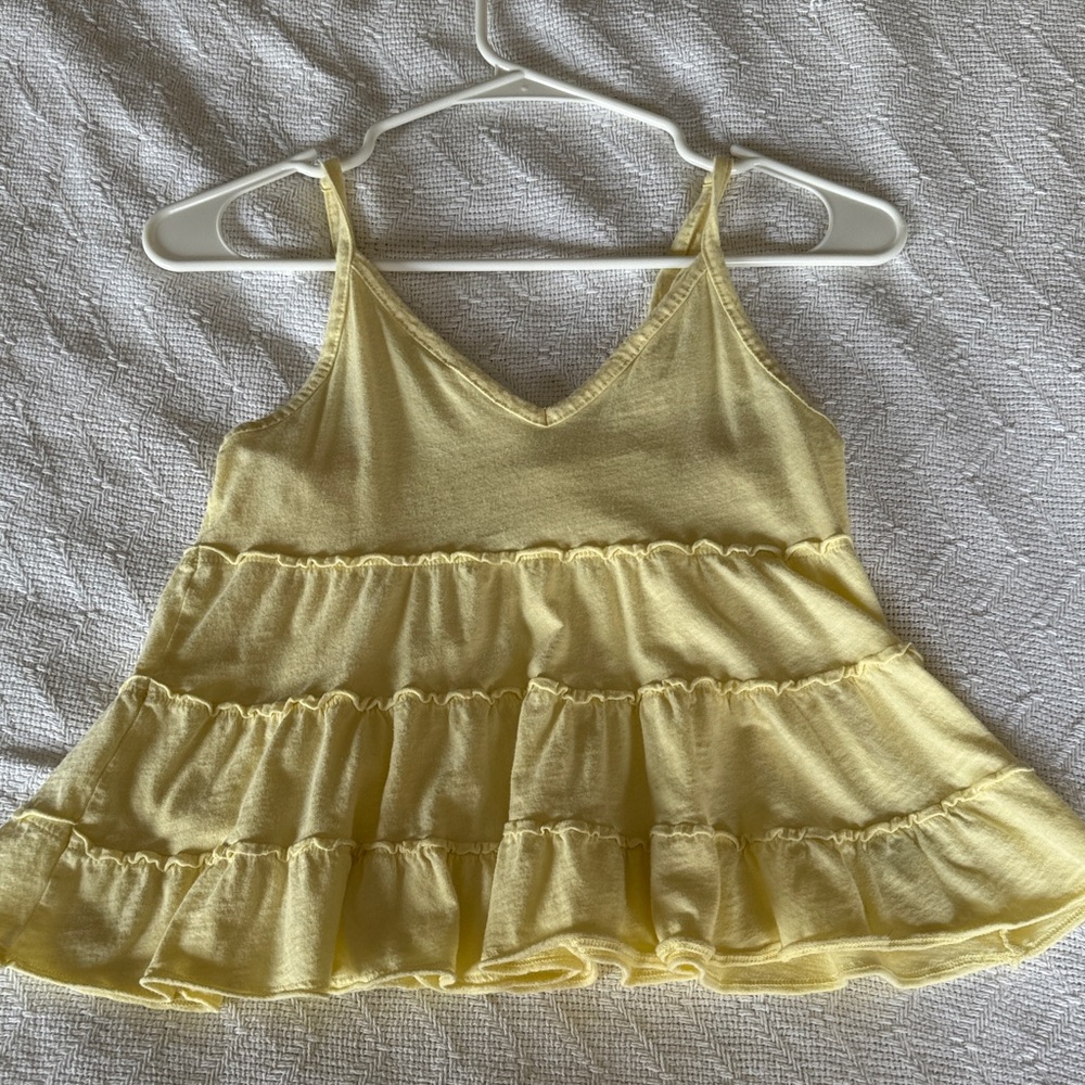 Yellow Ruffled Top